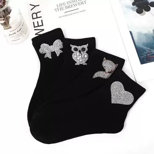 Новые носки Douyin net Red Nops с низким содержанием столового стола все хлопковые женски