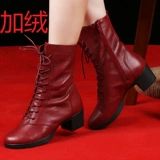 Высокие кожаные короткие сапоги, туфли, обувь, из натуральной кожи