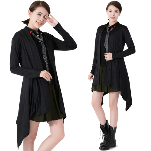 Новый подлинный моряк танцевальный ветровщик большой размер эластичный черный лошадь король и тот же длинная танцевальная униформа квадратная танцевальная сцена