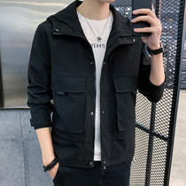 Coat mens spring and autumn coat Korean fashion Mens Baseball clothing autumn new mens luck 1 leisure function jacket