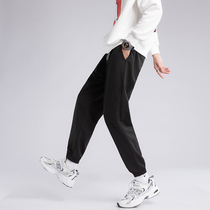Sports pants mens loose toe trend Joker winter knitted pants casual trousers autumn pants mens nine points