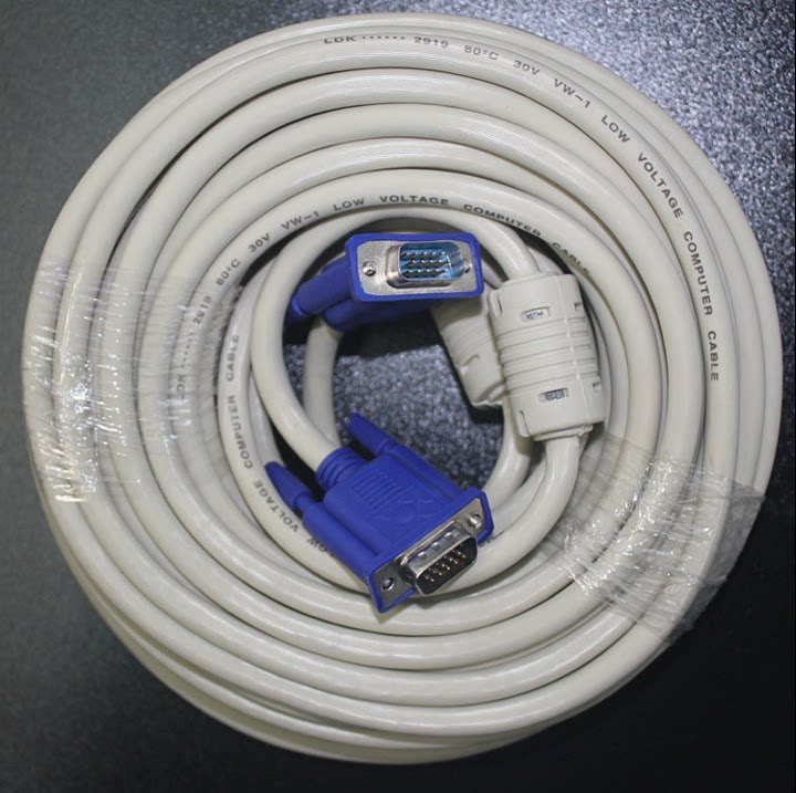 VGA data line 3 4 lines 30 m M projector line LCD wire display line VGA line white