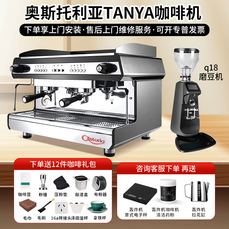 Italian Astoria Tanya Commercial Double-Head Semi-Automatic Coffee Machine Imported from Italy for Professional Use