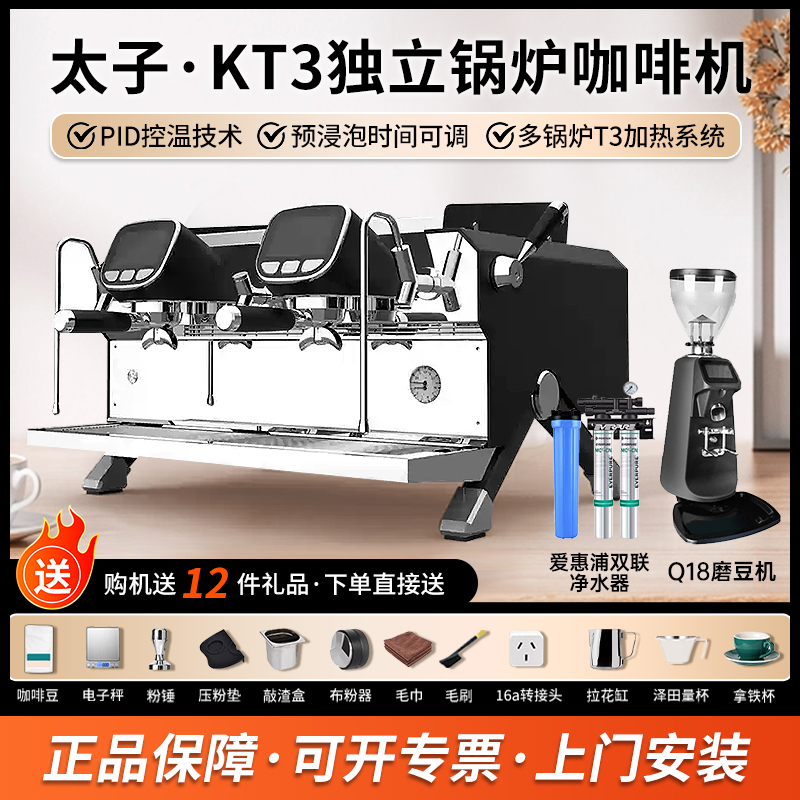 Prince Coffee Machine Kt3 Multi-Boiler Commercial Italian-Style Double-Head Semi-Automatic Coffee Machine with Large Extraction Capacity and Multiple Boilers Prince Coffee Machine Kt3 Multi-Boiler Commercial Italian-Style Double-Head Semi-Automatic Coffee Machine with Large Extraction Capacity and Multiple Boilers