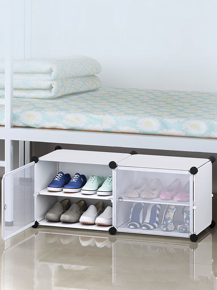Bedroom shoe rack storage rack Under the bed shoe cabinet storage cabinet Dormitory college student shoes save space storage artifact