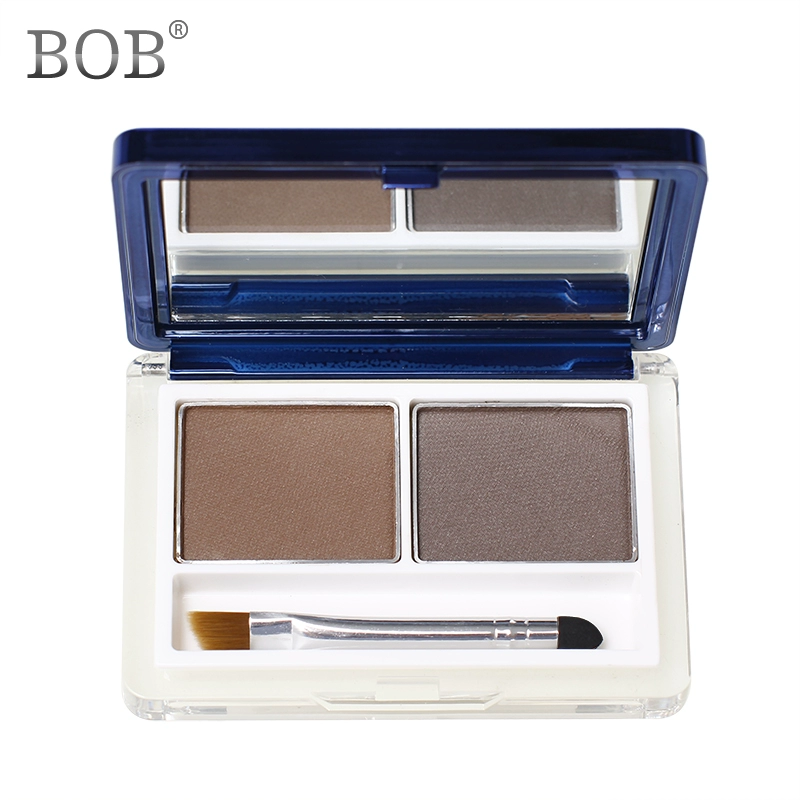 Bột kẻ mày hai chiều pha lê xanh BOB, kem kẻ mày nhuộm lông mày không thấm nước chính hãng, bền màu và không dễ lem - Bút chì lông mày / Bột / Stick