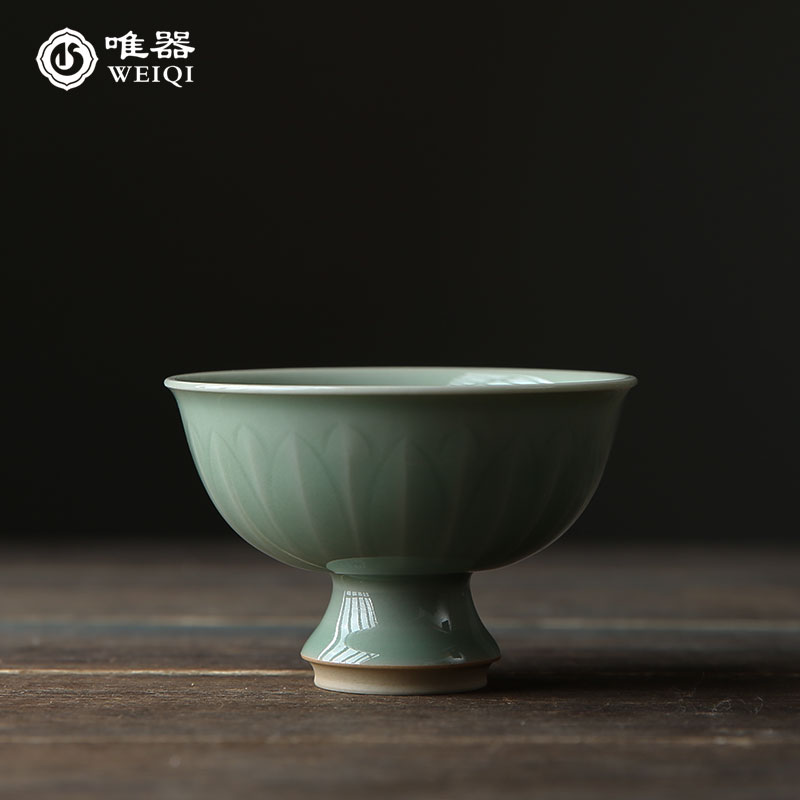 Ceramic cup tea cup of small cup of tea tap kung fu tea porcelain famous porcelain pure hand-imitated Song Lianxi small cup