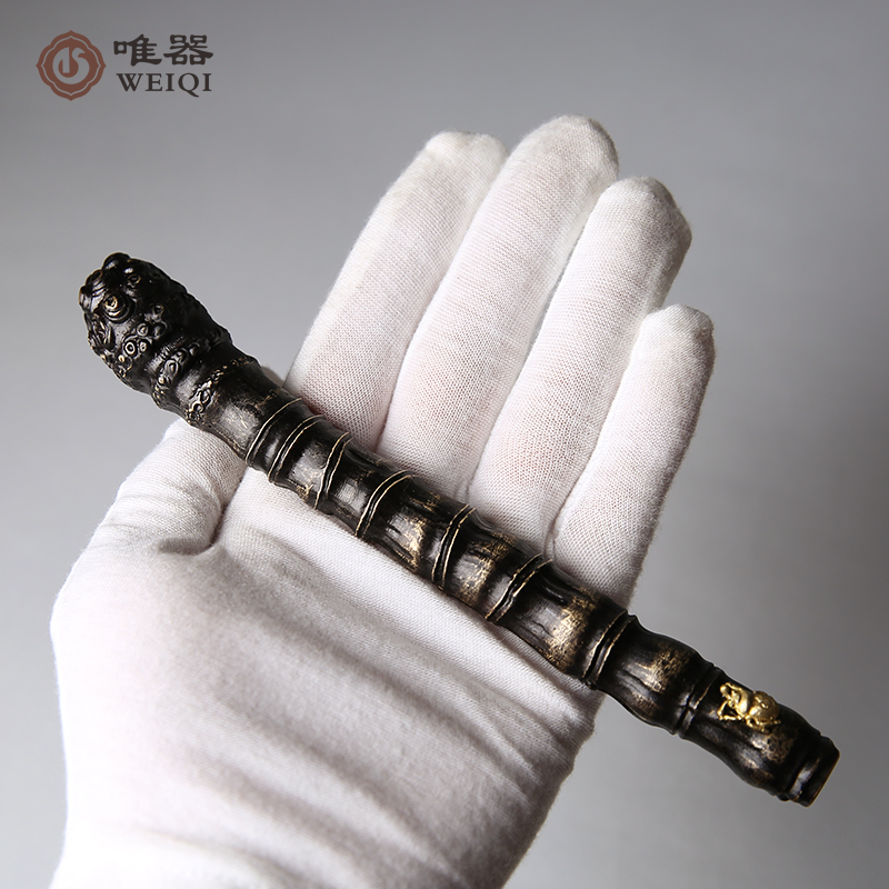 Jiancun Tea Ceremony Copper Tea Holder Teaspoon Holder Tea Needle Holder Shelf Accessories Pillow Branch Tea Pillow Tea Holder Tea Ceremony Accessories