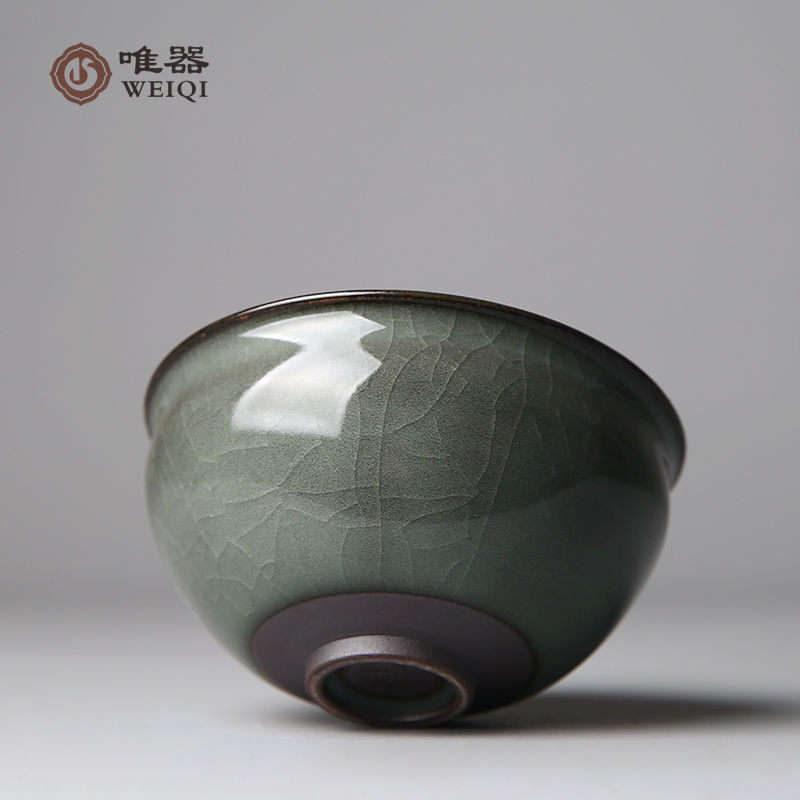Green Porcelain Master Pure Artisanal Cog Kiln Iron Fetal Tea Bowl Kongfu Tea Cup Tea Tea Cup Tea With Tea Cup