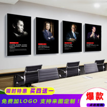  Office inspirational celebrity famous quotes decorative painting World famous entrepreneur celebrity portrait inspirational slogan frameless painting