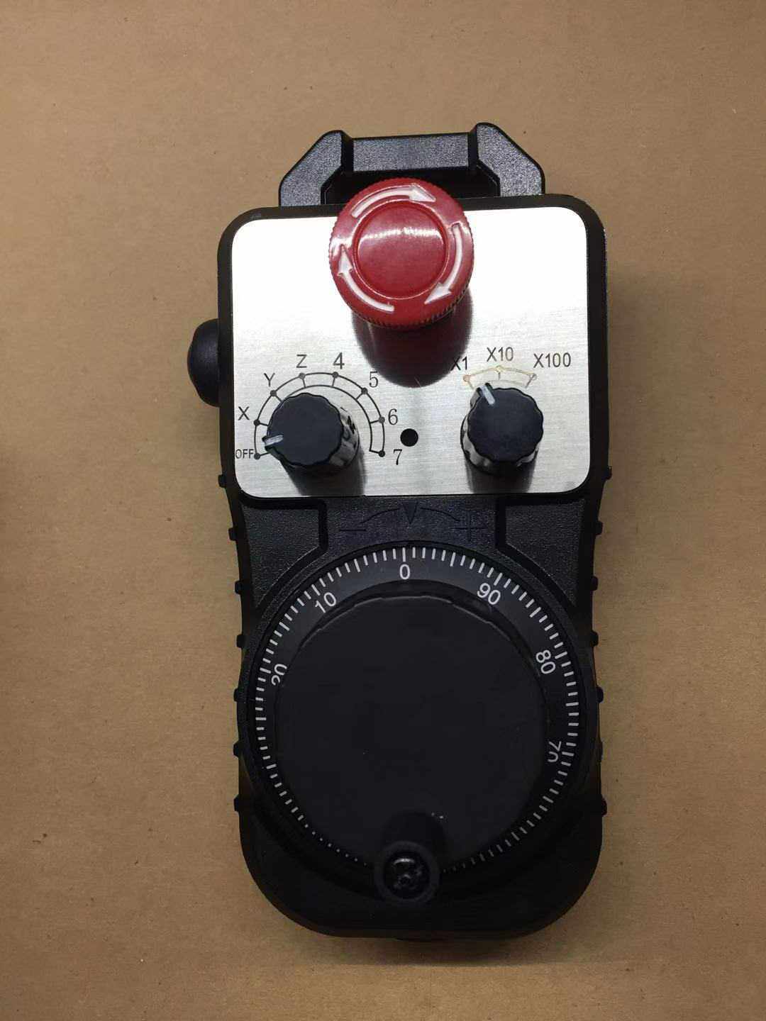 Wireless handheld box electronic handwheel with emergency stop button 100 pulses