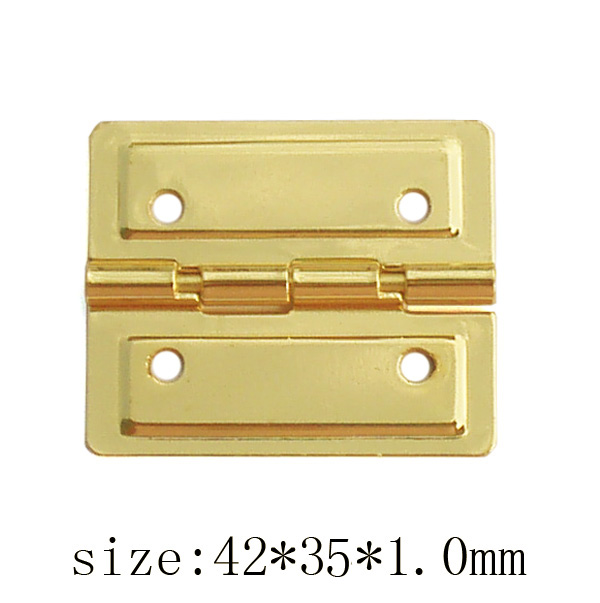 There are many manufacturers supplying cold-rolled plate golden rear hinge wooden box hinge with positioning box hinge 42*35*1
