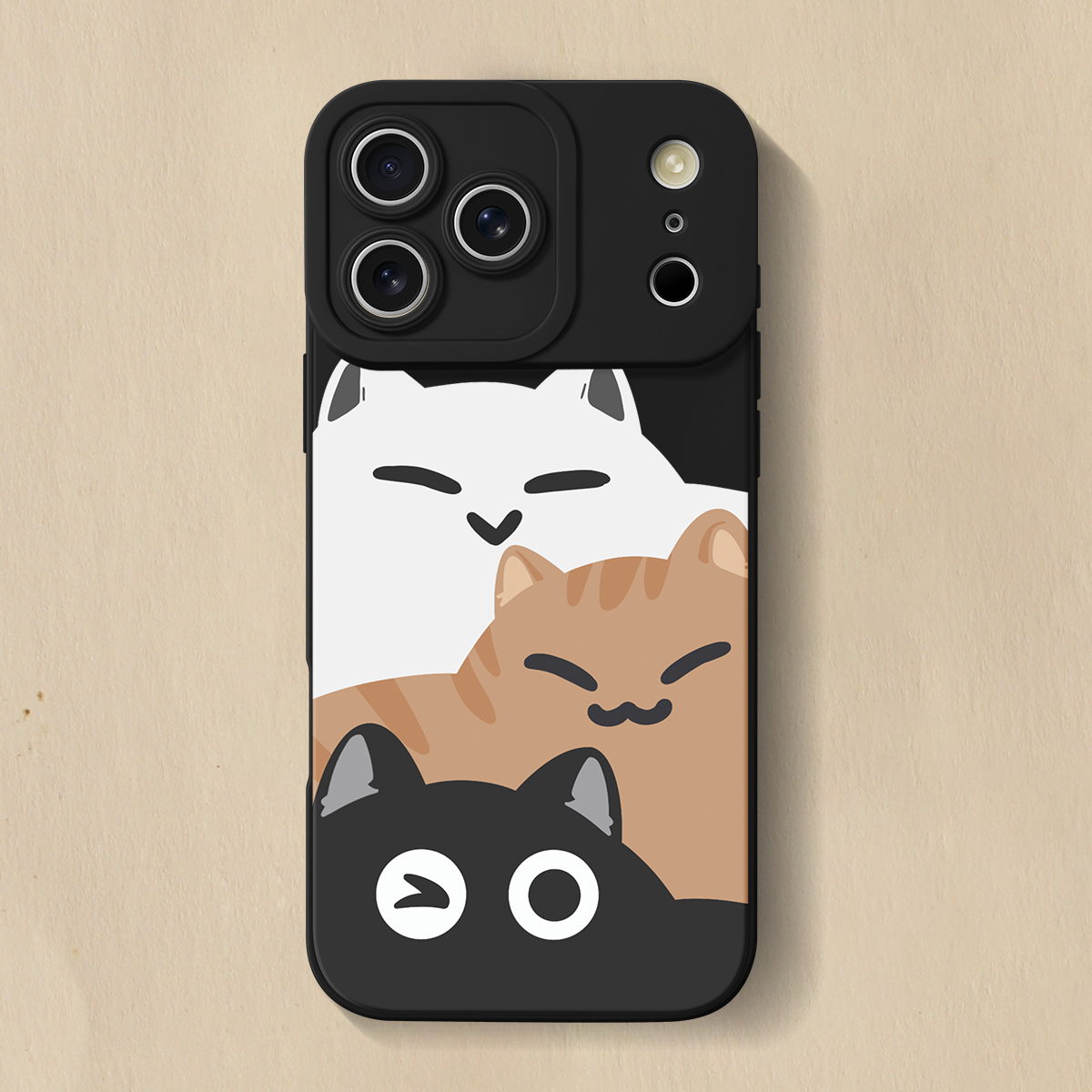 三只懒猫iPhone16移动端壳15苹果17Promax套14猫咪13Pro一切部包防摔12卡通11可以爱x日系网红xsmax创意小众xr适用8p