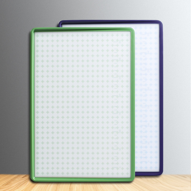 Korea imports green rectangular cut vegetable plate eco-friendly certified sugarcane raw material baby deputy food fruit chopping block anti-leakage