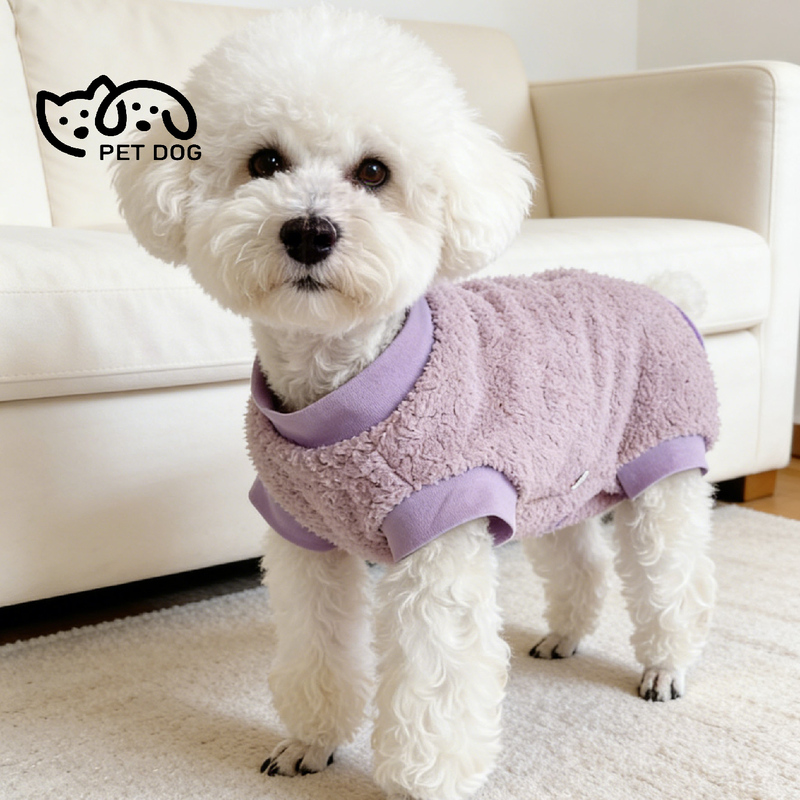 【An Ning's Home】Dog Clothes Teddy Schnauzer Belly Protection Vest Pet Cloud Velvet Belly Cover Four-Legged Outfit