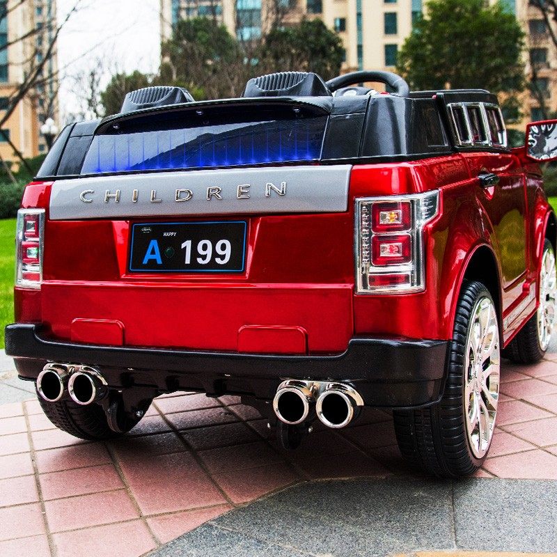Двухместный детский электромобиль Land Rover, четырехколесный внедорожник, автомобиль с дистанционным управлением, автомобильное сокровище Изображение 1