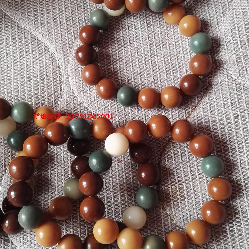 Vòng đeo tay Bodhi phong hóa tự nhiên Hạt rải rác Chuỗi hạt Mân Côi Màu vàng xanh lá cây Duobo Đặc biệt Vòng đeo tay - Vòng đeo tay Clasp vòng bạc nữ