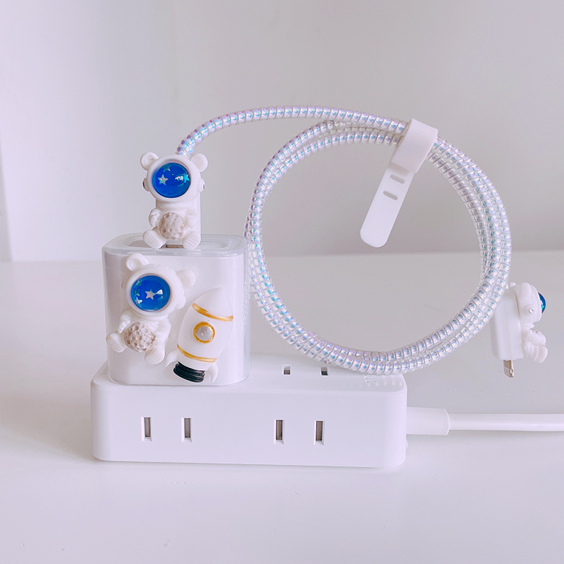 Astronaut Apple 13 charger protector suit for iPhone 20W data wire iPad 2020 headset winding