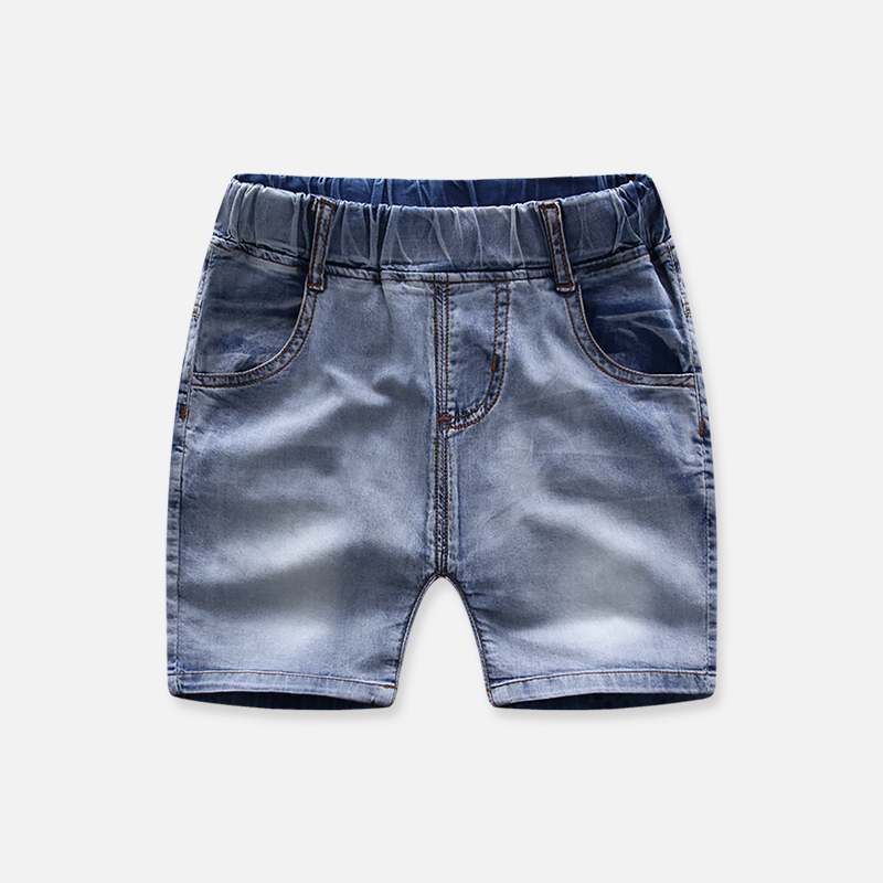 "Phá vỡ mã xóa" 2,5-3,5 tuổi quần jean bé trai mùa hè quần ngắn quần dài trẻ em đặc biệt năm điểm - Quần jean