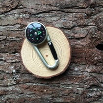 Aluminum alloy mini portable high quality outdoor camping hanging buckle guide compass survival tool customizable LOGO
