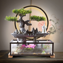 Water fountain fish pond fish tank ornaments office living room desktop cycle pumping water scene opening gift gifts