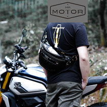 (Hemp flower)MR MOTOR vintage motorcycle chest bag satchel bag dumpling bag Amicati Harley motorcycle fanny pack