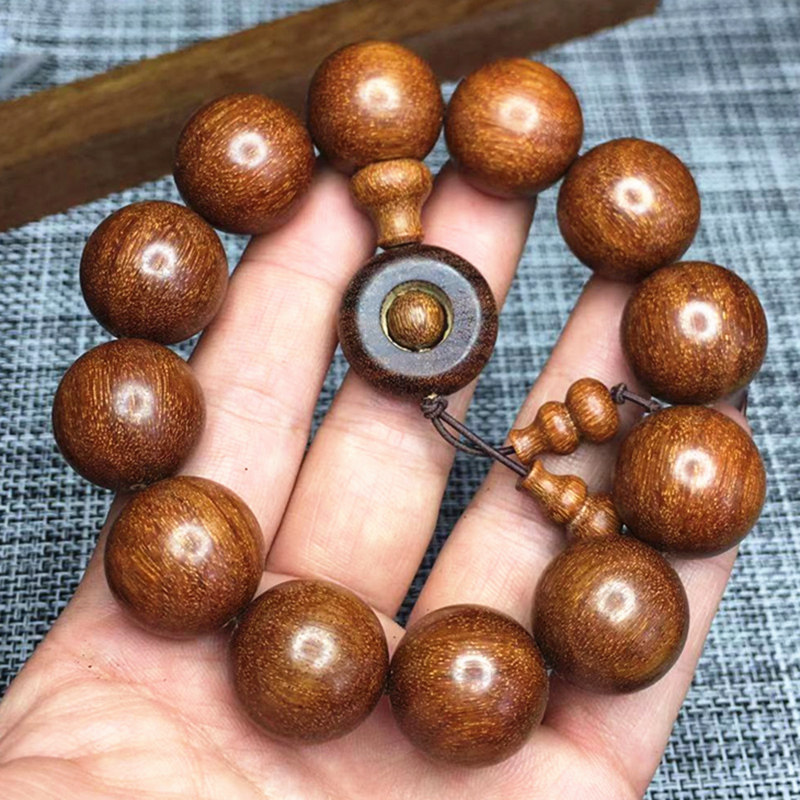 Gold rosewood full of Venus old material rough beads DIY polished Venus wood Buddha beads rosary