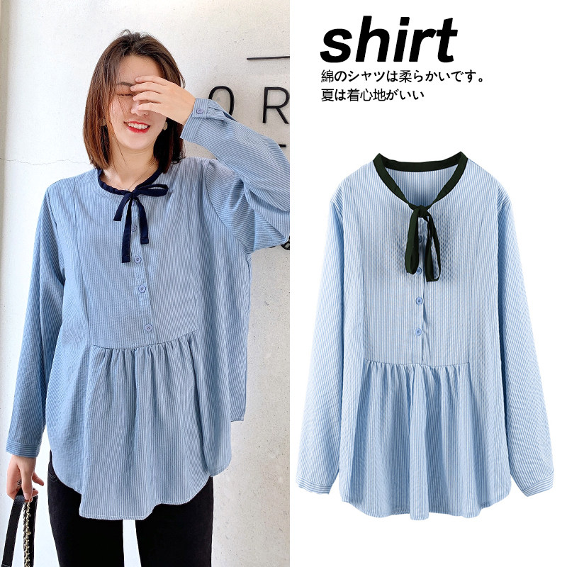 Pregnant Woman T-Shirt Spring Dress Long Sleeve Shirt Spring Autumn Temperament Stylish Spring Cover The New Woman Pregnancy Woman Dress