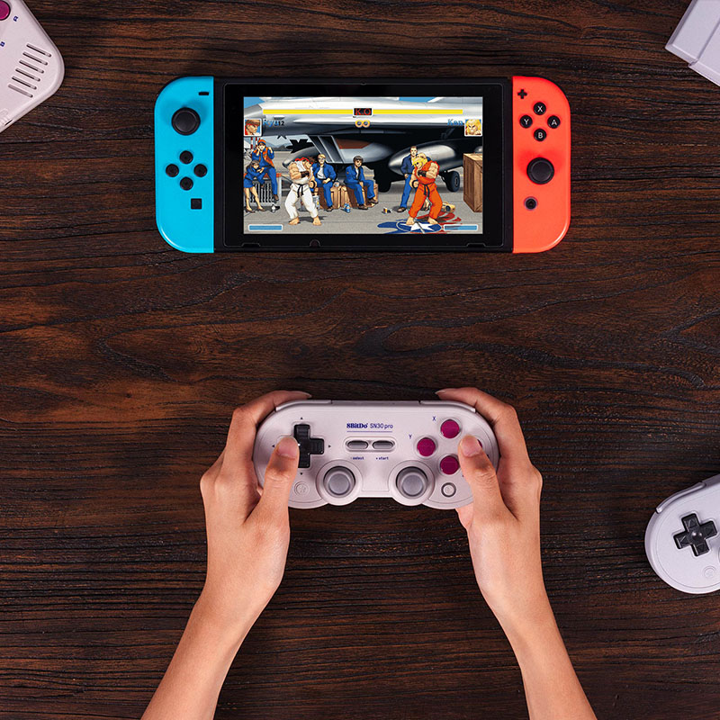 8Bitdo SN30 Pro Retro Bluetooth Gamepad with a Commemorative Brooch G Classic Edition