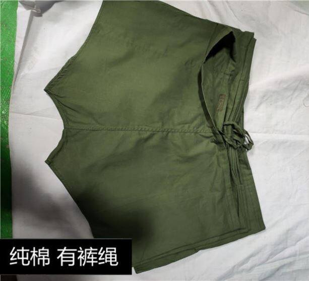 Troop underwear cotton enlarged standard men's military green retired flat corner old casual shorts cloth pants military fans
