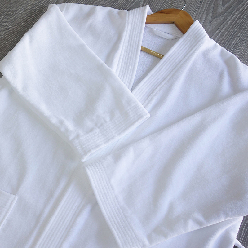 Five-Star Hotel All-Cotton Bathrobe, Absorbent, Breathable, Soft, Cut Velvet Towel Material, B&B Pure Cotton Bathrobe, Thick Style with Logo