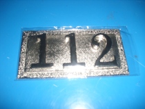 Silver door number plate 3-digit metal digital card aluminum alloy door plate customized