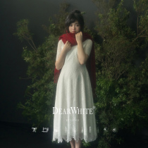 Dear white Midsummer wind * the eighth day travel shooting white lace 2021 new dress light wedding dress