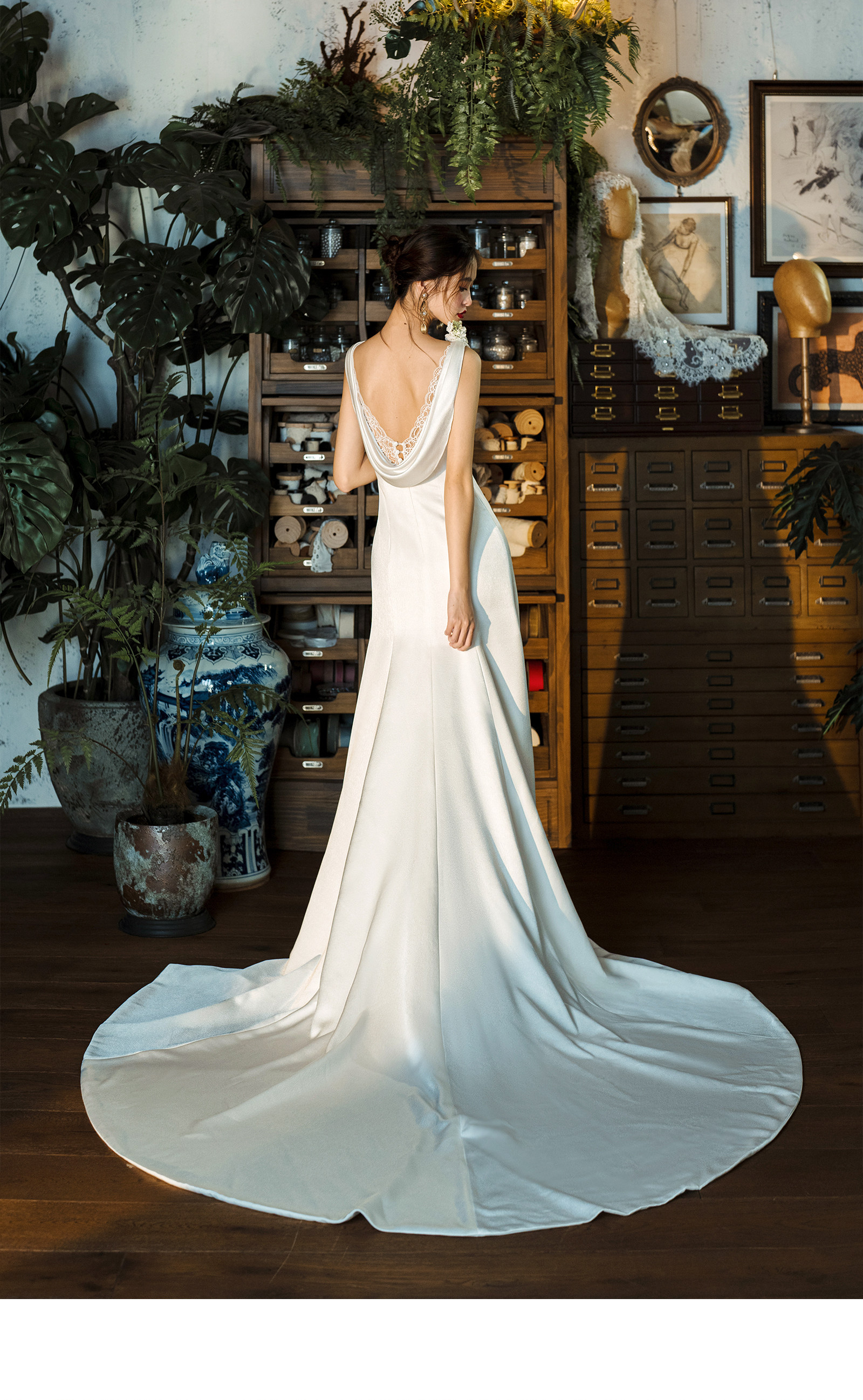 Элегантное белое свадебное платье для невесты, длинная юбка, французский стиль, крой «рыбий хвост», с открытой спиной, открытые плечи 