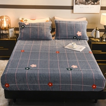 Flannel bed hats single crystal velvet bedspread winter Simmons protective cover mattress dust cover all-inclusive sheets