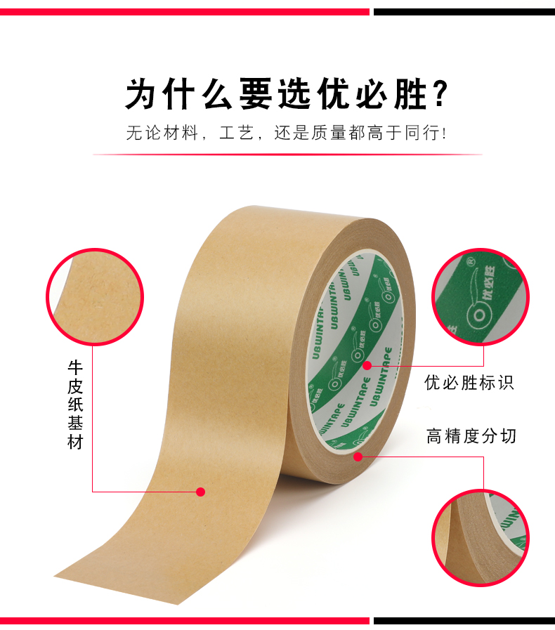 Băng keo giấy kraft Youbisheng có độ dẻo cao khung ảnh mạnh mẽ keo giấy băng giấy nâu vẽ tay không thấm nước và khung gắn bằng da bò Băng keo dán giấy không thấm nước băng dính 2 mặt nhỏ