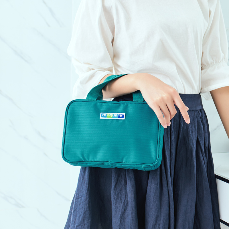m square wash bag Cosmetic bag Travel outdoor business trip Large capacity multi-functional women men portable canvas