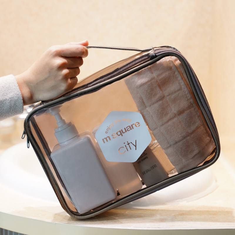 m square transparent waterproof wash bag Men's travel business large capacity bath storage makeup bag women's portable