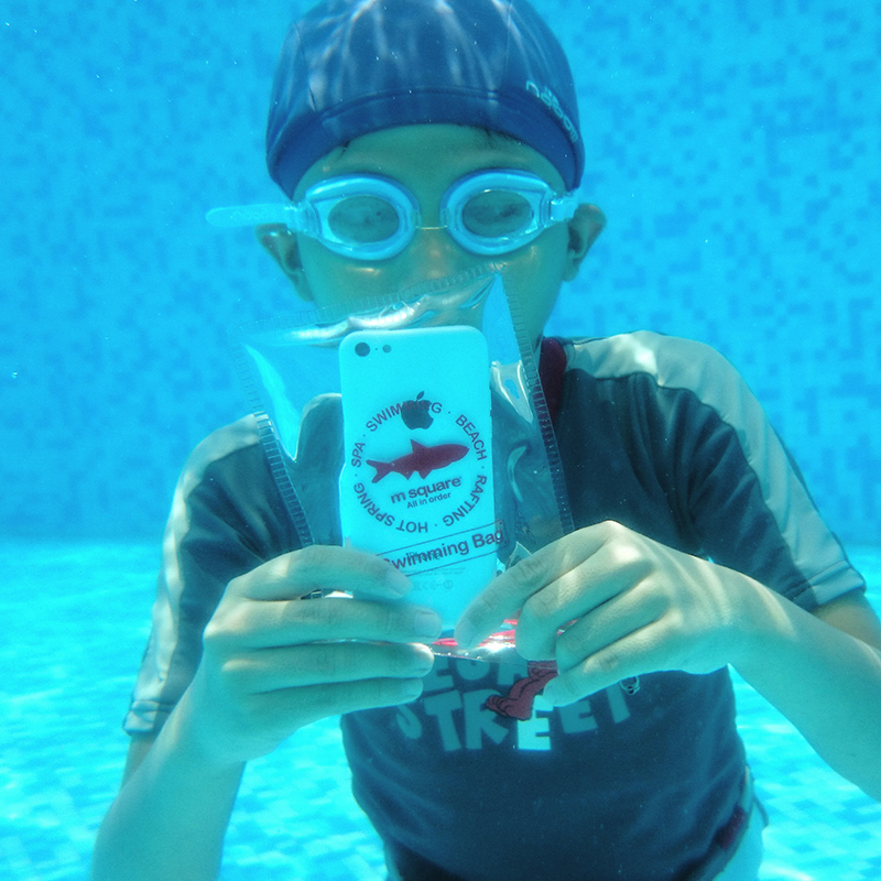 m square mobile phone waterproof protection rain cover shell bag Touch screen diving swimming photo universal transparent hanging neck seal