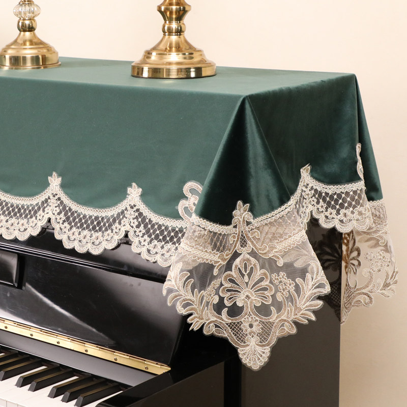 Piano hood light luxury piano cloth cover modern simple European style cover towel dustproof piano cover half cover American piano cover Nordic