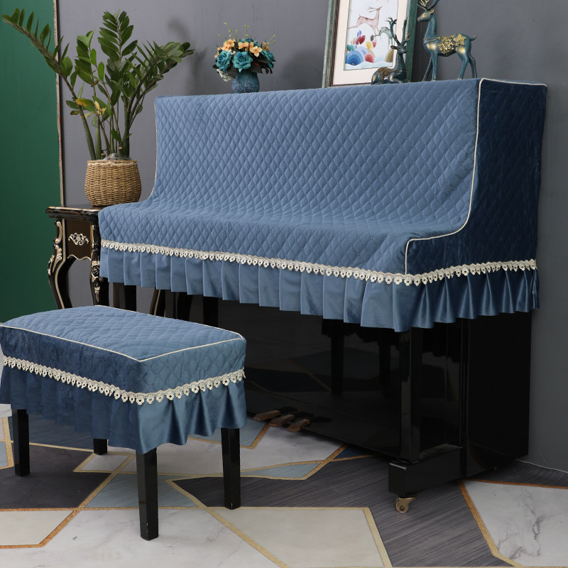 New light lavish tech cloth Piano cover dust-proof high-end Piano cover cloth cover cloth waterproof brief Nordic stool cover