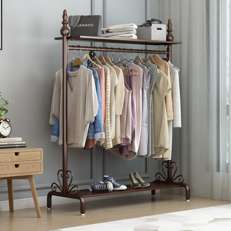 Hanging hanger floor to ceiling bedroom single pole balcony cool hanger indoor drying clothes pole home simple clothes hat rack