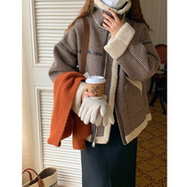 Lamb wool coat female plus suede thickened 2021 Winter new small balsamy lamb cashmere small autumn winter wins