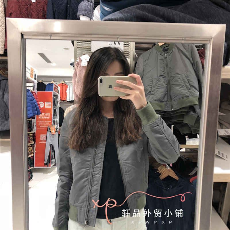 Mùa thu đông 2018 phụ nữ mới phi công quân đội áo khoác bông áo khoác áo khoác cotton 411164 - Cộng với kích thước quần áo áo kaki nữ