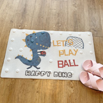 Bathroom non-slip anti-slip cartoon dinosaur PVC ground mat waterproof and abrasion-proof washroom anti-slip foot mat