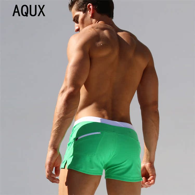 Quần bơi nam AquX quần lửng nam nhanh khô thắt lưng quần boxer gợi cảm quần bơi nam triều biển tắm nước nóng bộ đồ tắm đồ bơi nam có áo
