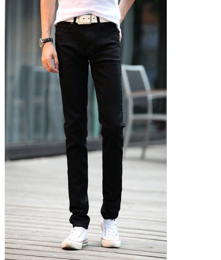 Jeans pour adolescent pieds Slim pour Quatre saisons - Ref 1462631 Image 9