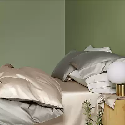 100 satin four seasons light luxury European simple cotton pure cotton bed sheet three or four-piece bed sheet quilt cover spring
