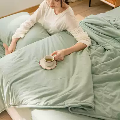 Tianzhu cotton spring and autumn and summer cool quilt cotton knitted cotton air conditioning quilt summer double thin quilt quilt core silk quilt Home textile