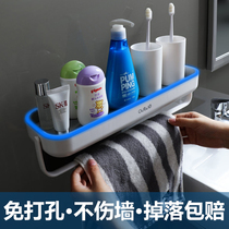 Punch-free towels for hanging toilet bathroom toilet rack shelf household cosmetic collection rack